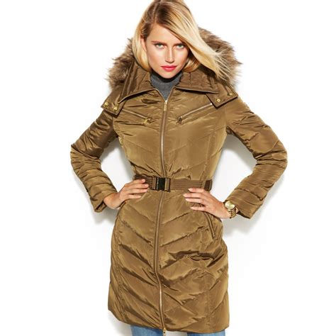 michael kors jacket with fur hood|michael kors jacket puffer.